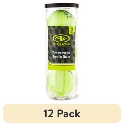 (12 Pack)  Pressurized Tennis Balls, 3-Pack, All Court Use
